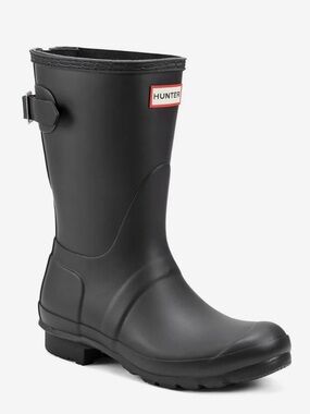 Hunter Women’s Original Short Black adjustable Rain Boot